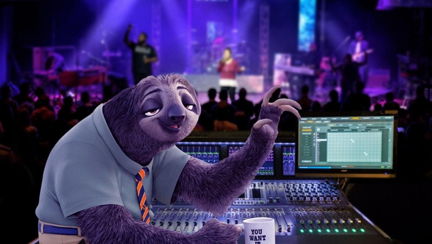 Konsert med raudt scenelys